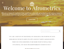 Tablet Screenshot of afrometrics.org